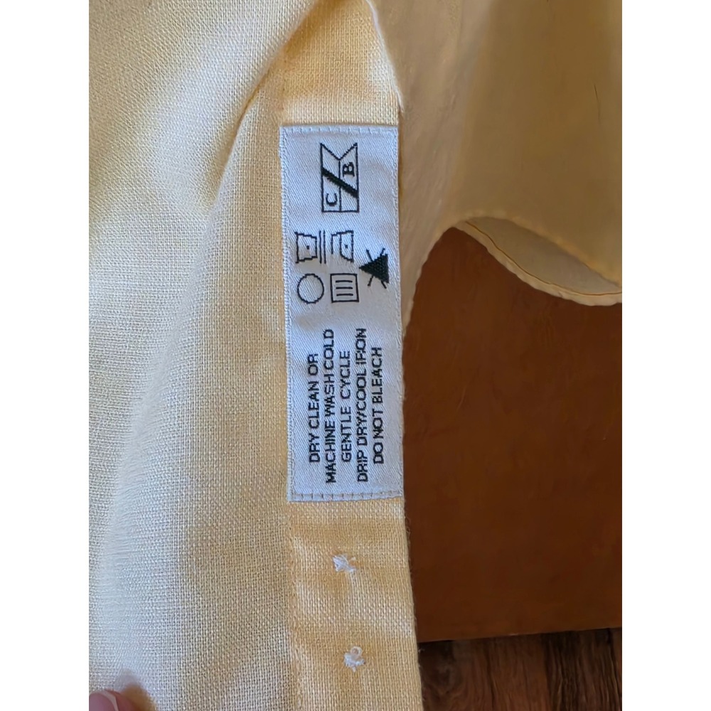 Cutter & Buck Mizzou Tigers Light Yellow Cotton Button Down Shirt Men 2XLs XXL - Picture 6 of 6